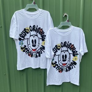 Women’s Juniors Disney Mickey Graphic Short Sleeve T-Shirts 2-Pack Size XXL
